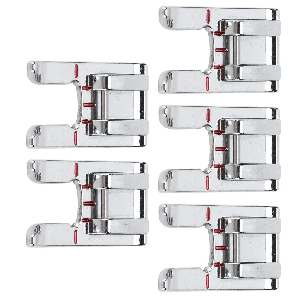 5Pcs Satin Stitch Foot Stainless Steel Multifunctional Household Sewing Machines Accessories