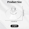 20 Pack Transparent Anti-Collision Suction Cups 20mm/0.8" Sucker Hanger Pads PVC Suctions Cup Without Hooks Clear Plastic Suctions Pads for Glass