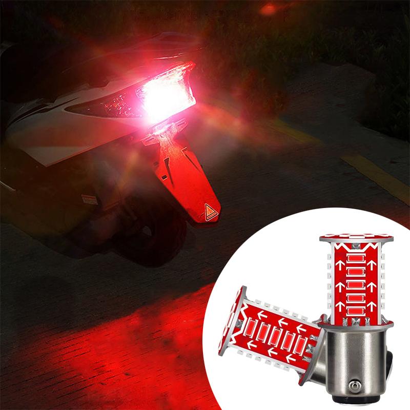 LED Brake Lights for Motorcycle Car Universal 1157 Driving Strong Spotlight Lights 360 Degrees Signal Lamp Motorcycle Parts