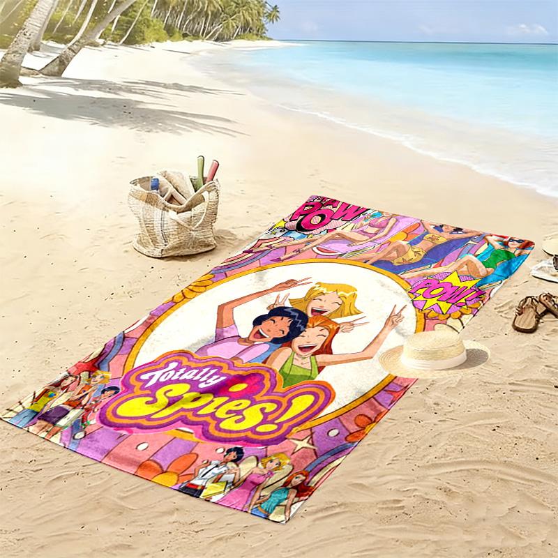 Totally Spies 2D Flat Print Beach Towel, Large Soft Quick Dry Towel for Beach Camping SwimmingZSTJ0915299