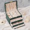 3 Layer Portable Travel Jewelry for case Jewelry Storage Box Organizer with Lock