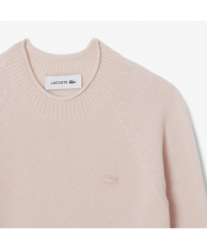LACOSTE Women'S Carded Wool Crew Neck Sweater Af4160-55N Ady