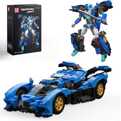 Mould King 10061 Technical Car Toys MOC 2 In 1 Changing Robot and Sport Racing Car Building Block Bricks Kids Christmas Gifts