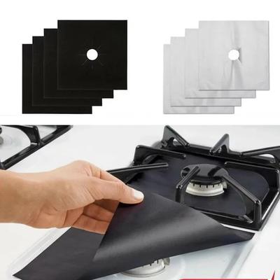 1/3/4pcs Protective 5-Hole Gas Stove Pad Non Stick Anti-dirty Stovetop Protector Heat Resistant Oil-proof Cookware Accessories