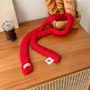 Y2K Long Narrow Scarves Korean Style Sweet Scarf Cool Knitted Scarf  Streetwear