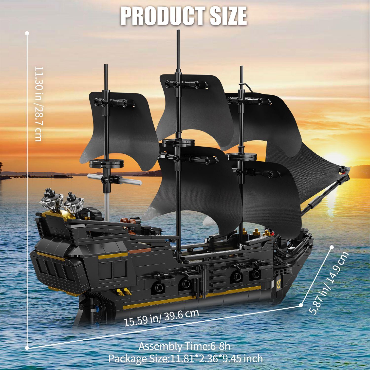 First-Class 921Pcs Superior-Grade Assembly First-Class Bricks Premium-Quality Toy First-Class Pirate Superior-Grade Ship Assembly-Set Superior-Grade