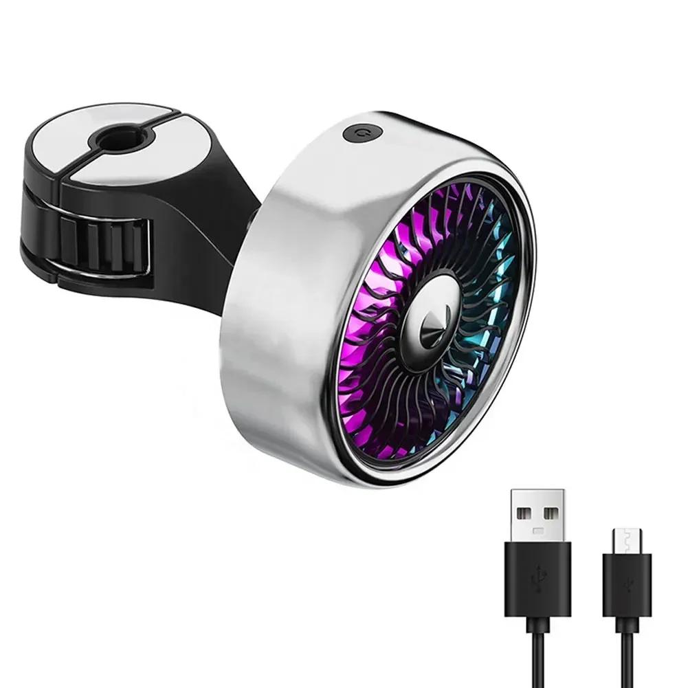 3 Speeds USB Car Fan Dual Head RGB Lighting Seat Back Cooler Rear Auto Air Fan Vehicle Cooling Accessories Top Rated