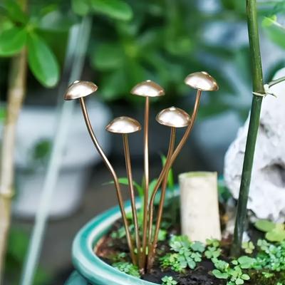 Encantadora Estatua Metálica de Hongo - Perfecta para Bonsái, Plantas en Maceta y Decoraciones de Jardín al Aire Libre | Regalo Ideal para Acción de Gracias