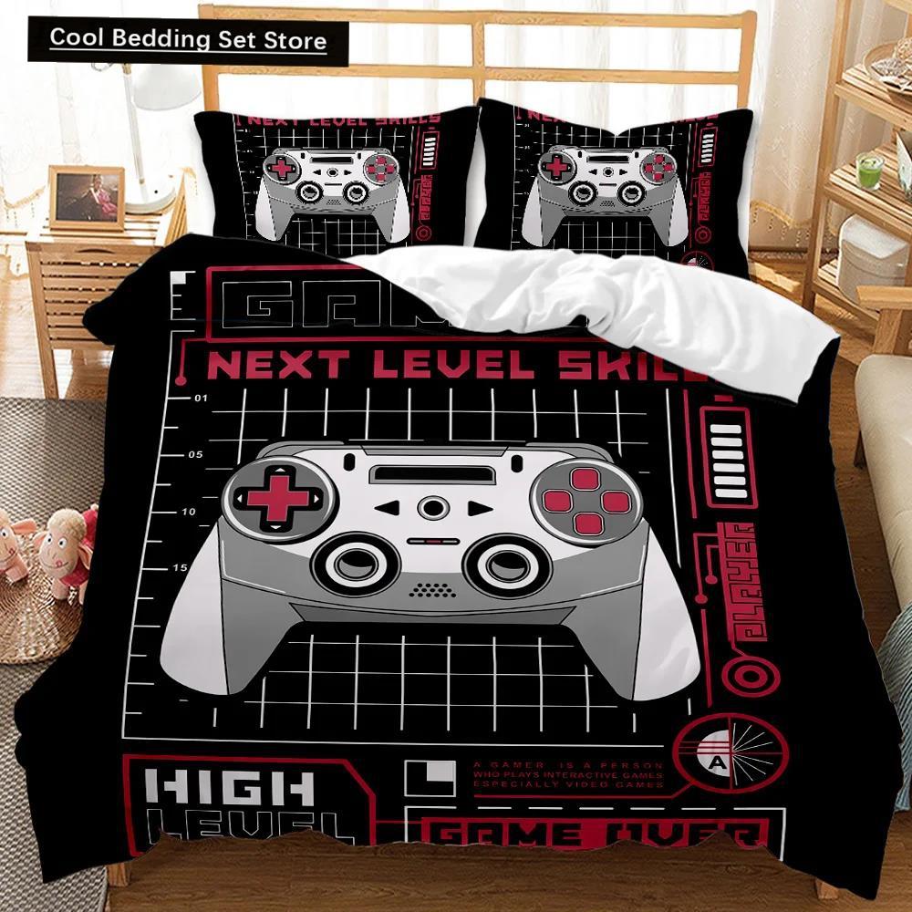 Set Copripiumino Gamer Pulsanti Azione Consolle Giochi Copripiumino Ragazze Ragazzi Giovani Adulti Videogioco Poliestere Copripiumino