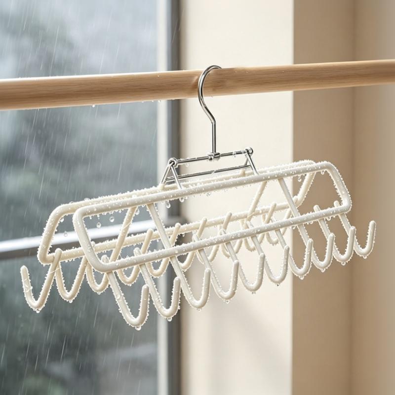 Multifunctional Closet Storage Hanger With 20 Non Slip Hooks Perfect For Organizing Bras Ties Belts Saving Wardrobe Space