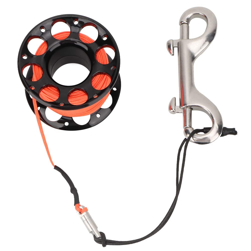 

Ongwan Scuba Spool Diving Finger Reel, 15m Underwater (Black)