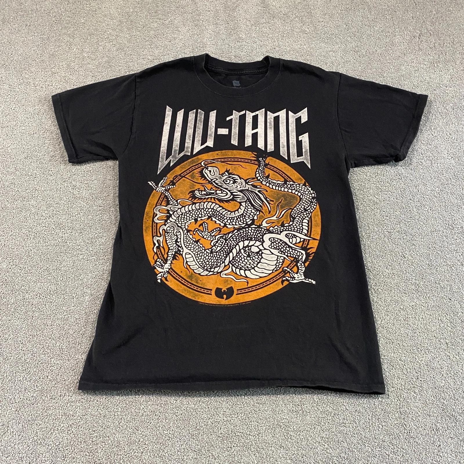 Wu-Tang Clan Дракон Hanes Графическая футболка Мужская S Черная Мягкая Рэп Футболка Хип-Хоп Ретро 4XL