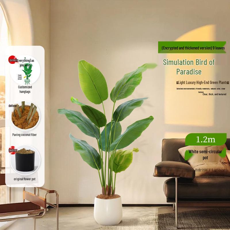 Luxurious Indoor Bionic Bird of Paradise Faux Plant