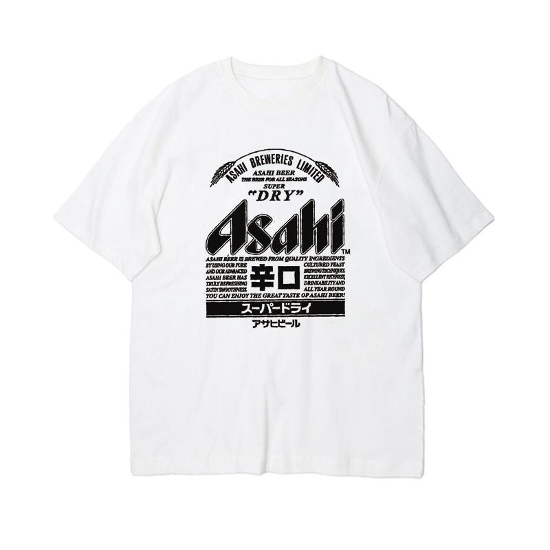 Neues Sommer Japanisches ASAHI Draft Bier Kurzarm Kirin Bier Ein Hauch von Asahi Geschmack Japanischer Retro-Stil Herren T-Shirts