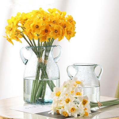 Artificial Narcissus Flower Bouquet Home Decoration Fake Desktop Flowers Wedding Scene Decor Daffodil
