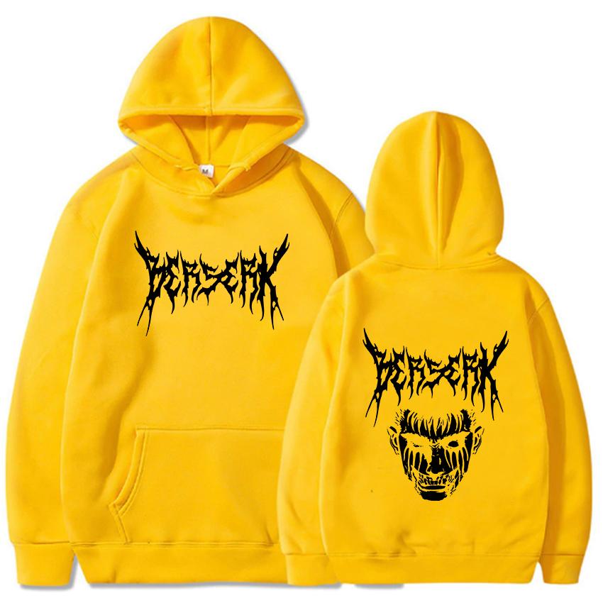 

Толстовки с капюшоном в стиле Харадзюку в стиле японского аниме «Берсерк Кишки», готические осенне-зимние пуловеры, повседневные модные черные толстовки унисекс XL