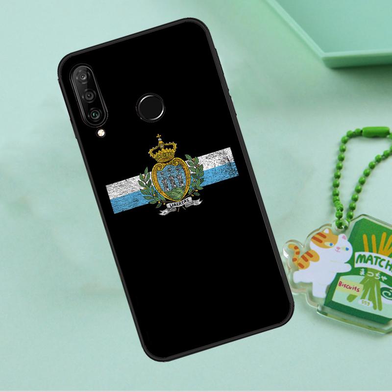 San Marino Flag For Huawei Nova 12s 12i 11i 7i 8i 9 10 SE Y91 Y90 Y60 Y70 Y72 Y61 P60 Pro P30 P40 Lite Case
