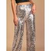 Export Single Lu Home Atmosphere High Cold Goddess Stage Banquet Party Sequin Shining High Waist Sexy Pants Loose Pants