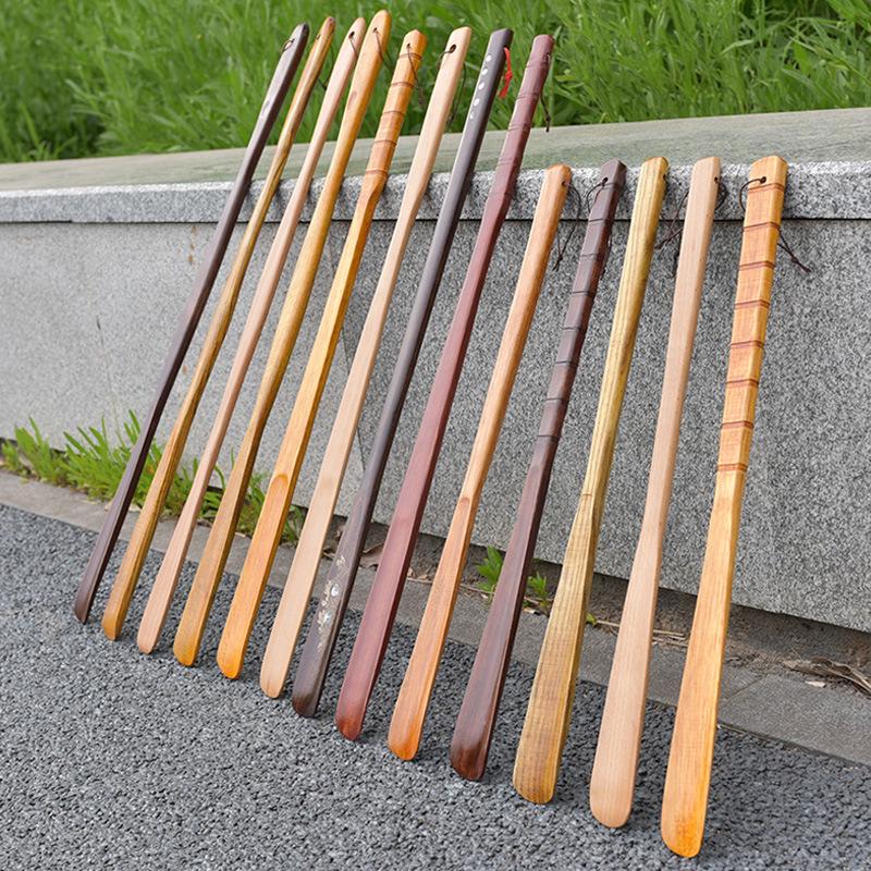 75cm Wooden Shoehorn | Easy Shoe Lifter & Adjustable Handle for Convenient Use