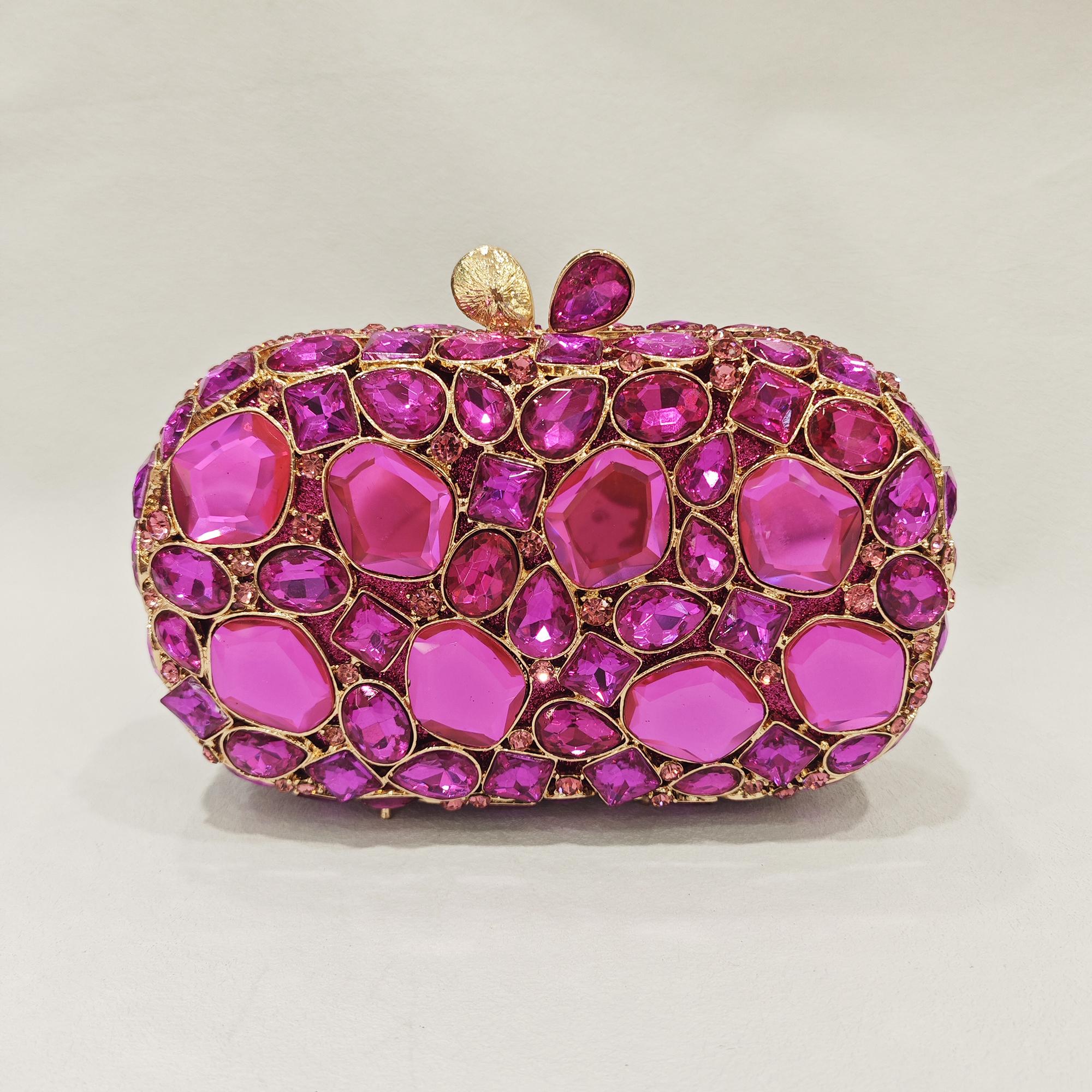Pink Stone Wedding Purse Handbags New