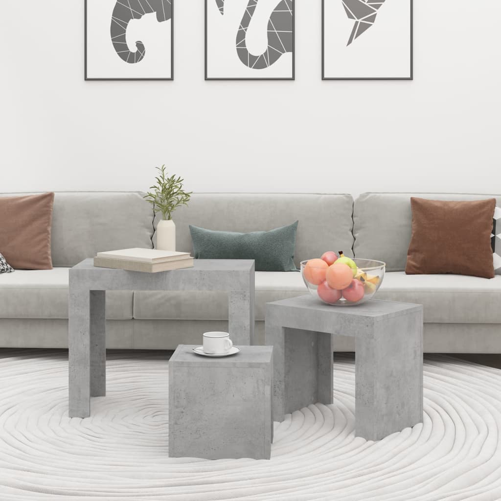 Modernes Sofa Beistelltisch 3er Set, kreativer Couchtisch für das Wohnzimmer, dekorativer Beistelltisch, 61 x 30 x 50 cm