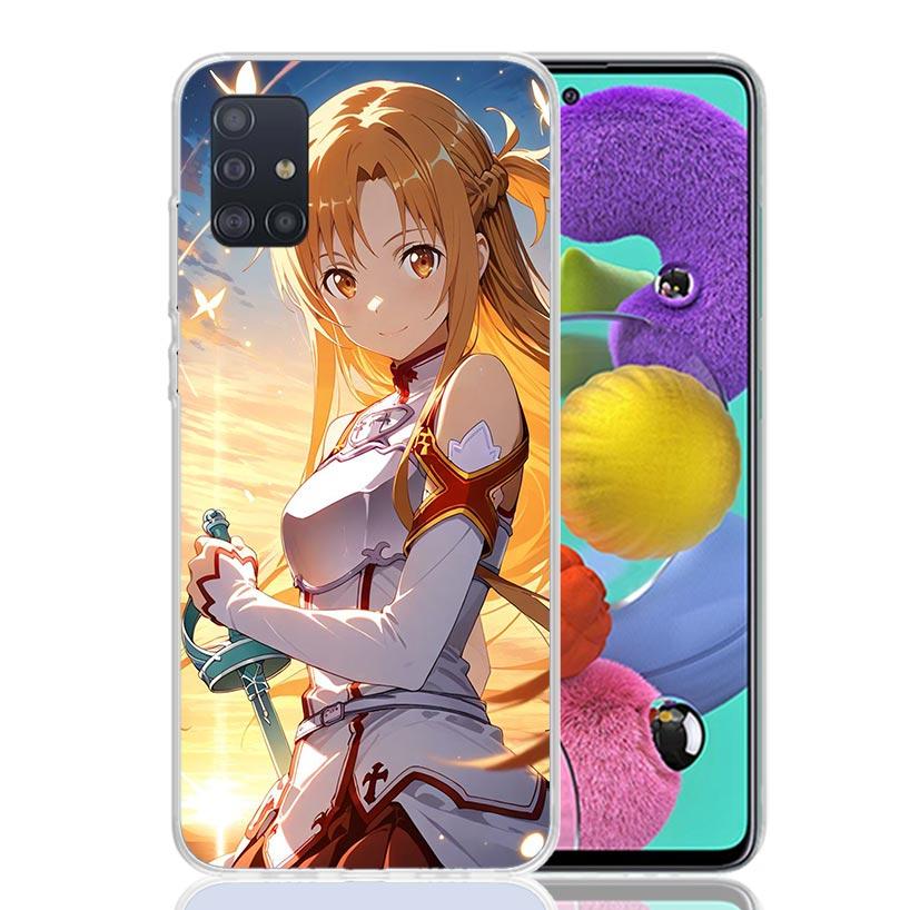 Anime Sword Art Online SAO Phone Case For Samsung Galaxy A52 A32 A22 A12 A02S A50S A30S A51 A31 AA71 Note 20 Ultra 10 S10 Plus G