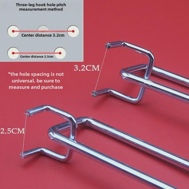 Double Line Hook for Supermarket Shelf with Round Hole Board and Price Tag Holder