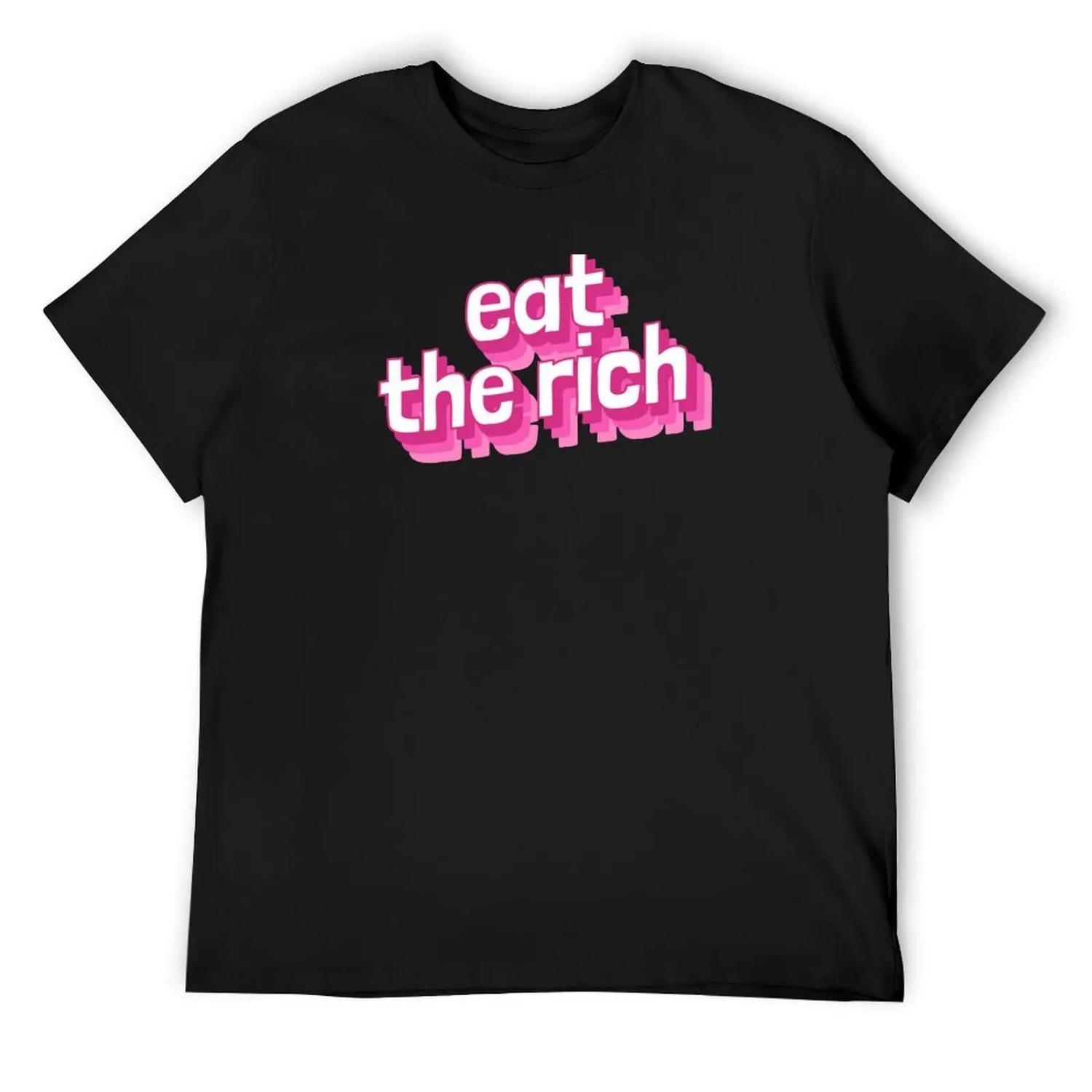 

Eat The Rich T-Shirt quick-drying summer clothes baggy shirts T-shirts oversize vintage t shirt men XXXXXL різнокольоровий