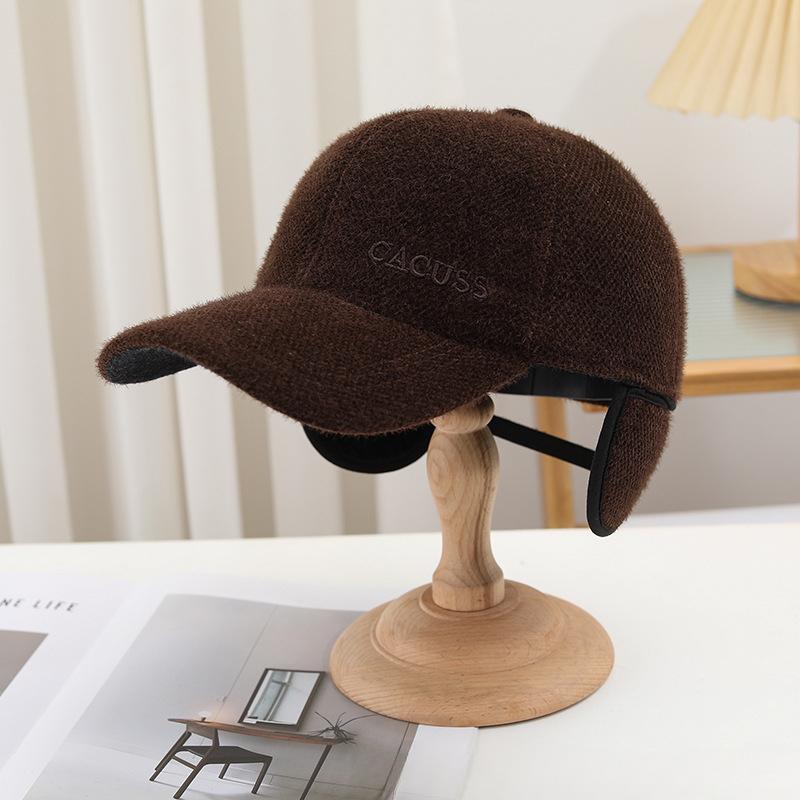New Style Fashion Trend Baseball Cap Men Autumn and Winter Velvet Outdoor Warm Baseball Cap Letter Hat