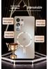 Magnetic Frosted Glass Phone Case for Samsung S25 Ultra: Skin-Feel, Full Lens Coverage, Drop-Proof, Anti-Slip