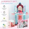 31 Piece Kids Dressing Playset With Magical Princess Mirror Light And Sound Pink And Blue