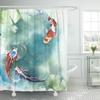 Japanese Ceramic Handicraft Waterproof Polyester Fabric Waterproof Polyester Fabric Bathroom Curtain 180 X 200cm with 12 Hooks