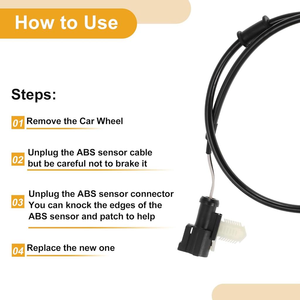 ABS Wheel Speed Sensor No.8U9Z2C191A Rear Left ABS Sensor Anti-lock Braking System Sensor for Ford F53 Stripped Chassis 2008-2019