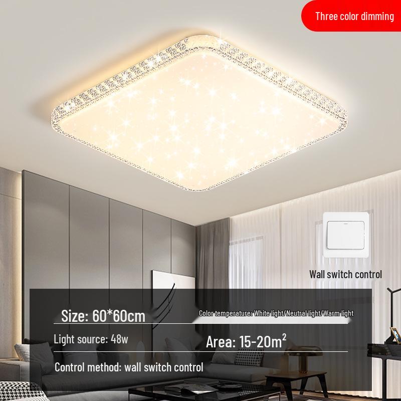 Luxury Crystal LED Ceiling Light for Bedroom, Study, Living, and Dining Rooms