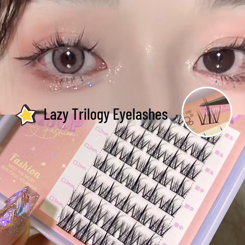 

Mengjie Three-Step Pre-Cut Comic Dense Summer False Eyelashes