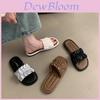 Stylish Summer Flat Slide Sandals For Women With Soft Pu Material And Comfortable Design