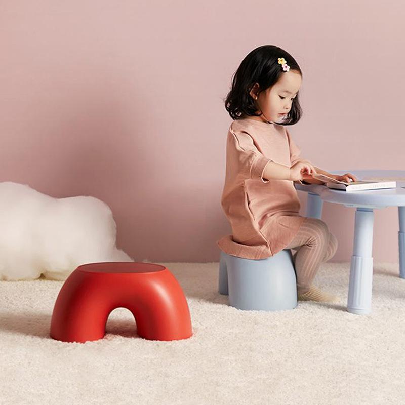 Stool Plastic Rainbow Shape Footstool Safety Kids Step Stool Seat For Living Room Indoor Furniture Children'S Stool Toy