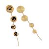 Leopard Print Earrings For Women, Gold Charm Exaggerate Jewelry Wild Western Cowboy Style Long Circle  Gift