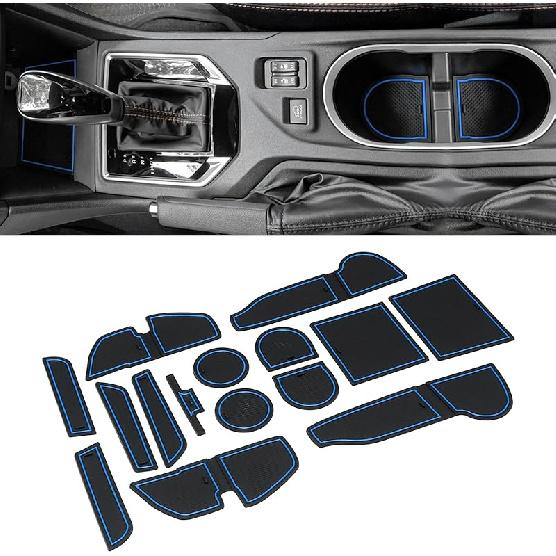 Cup Holder Erts For Subaru Crosstrek Accessories      2018, For Subaru Impreza 2017- Center Console Mat Non-Slip Door Pocket Liners (15Pc, Orange)