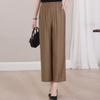 Summer High Waist Wide Leg Pants Women Clothes Casual Elastic Waist Plus Size Black Pants