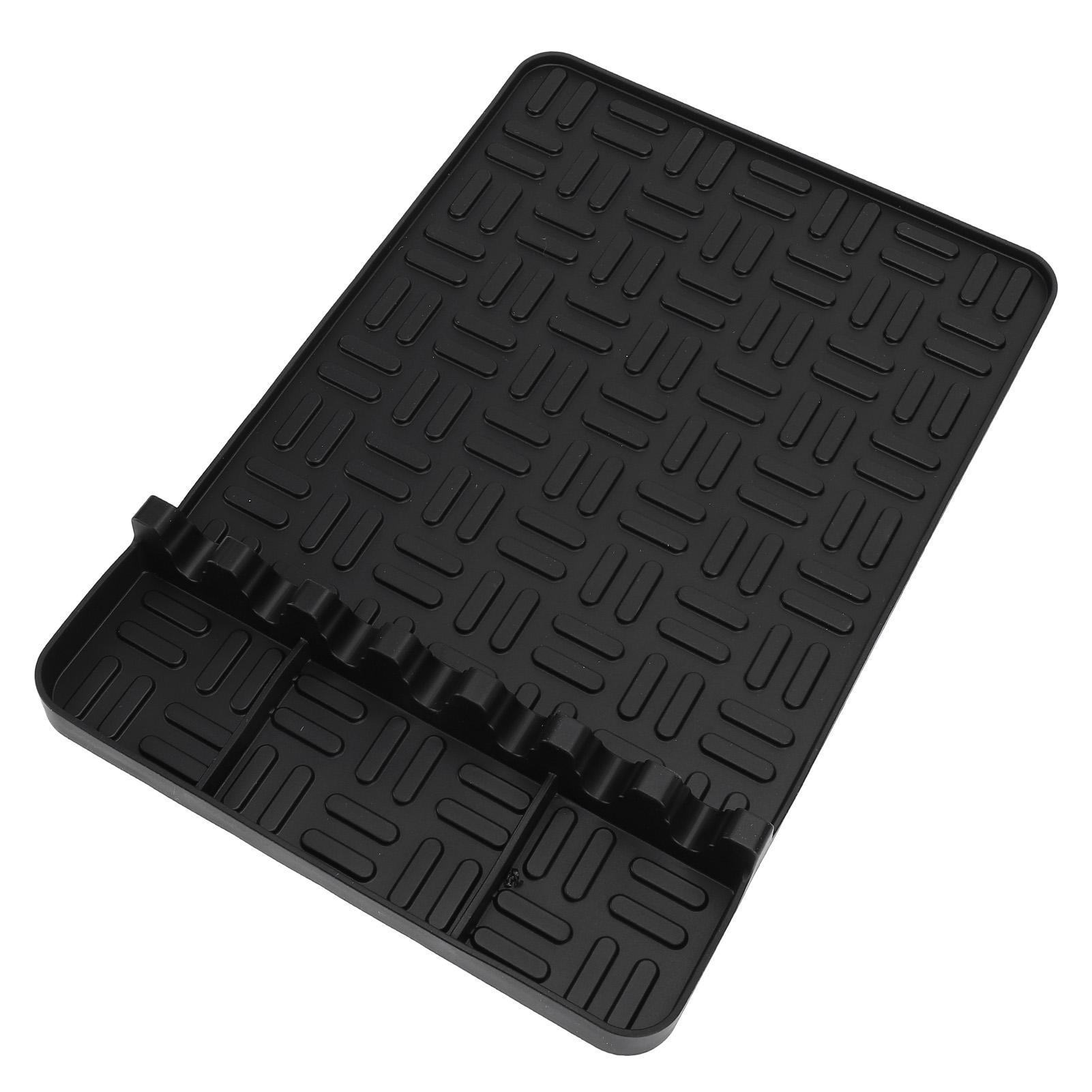 Silicone Griddle Tools Mat Heat Resistant Washable Reusable Soft Flexible Silicone Grill Side Shelf Mat for Baking Grilling Camping