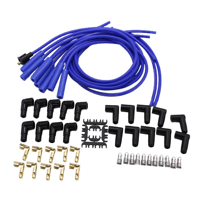 Professional 8mm Universal Ignition Wire Set Spark Plug Cable Auto Replacement for Car Engine Accessories