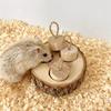 Wooden Hamster Toy Hamster Golden Bear Foraging Gnawing Grinding Teeth Wood Bite String Snack Box Hamster Landscaping Supplies