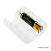 4 Pcs Battery Converter Adaptor AA to D Size Battery Protective Case Holder PP Material