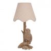 Hestia Wood Effect Resin Owl Table Lamp With Scalloped Shade 17