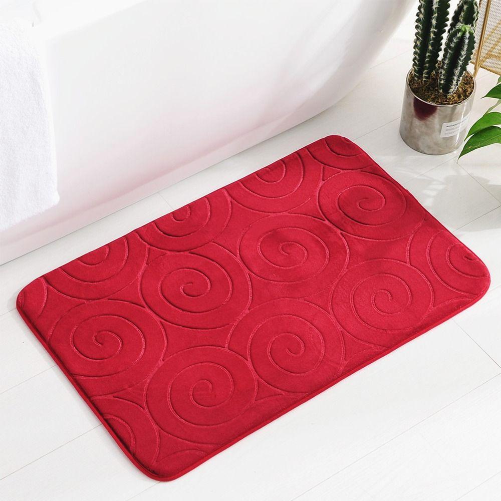3 PCS Polyester Fiber Bathroom Mat Set Memory Foam Colorful Bath Carpets Set Absorbent Non-Slip Bathroom Floor Mat