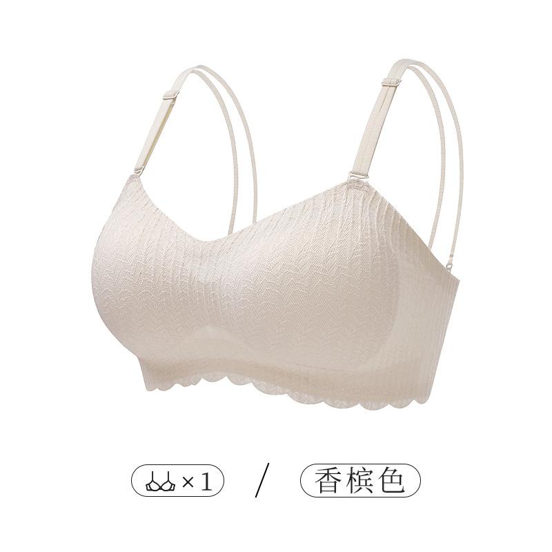 

Tube top type female anti-light, non-slip and seamless, strapless, beautiful back bra, chest wrapping, sexy wind Xl code=36/80 62.5-70kg шампанського