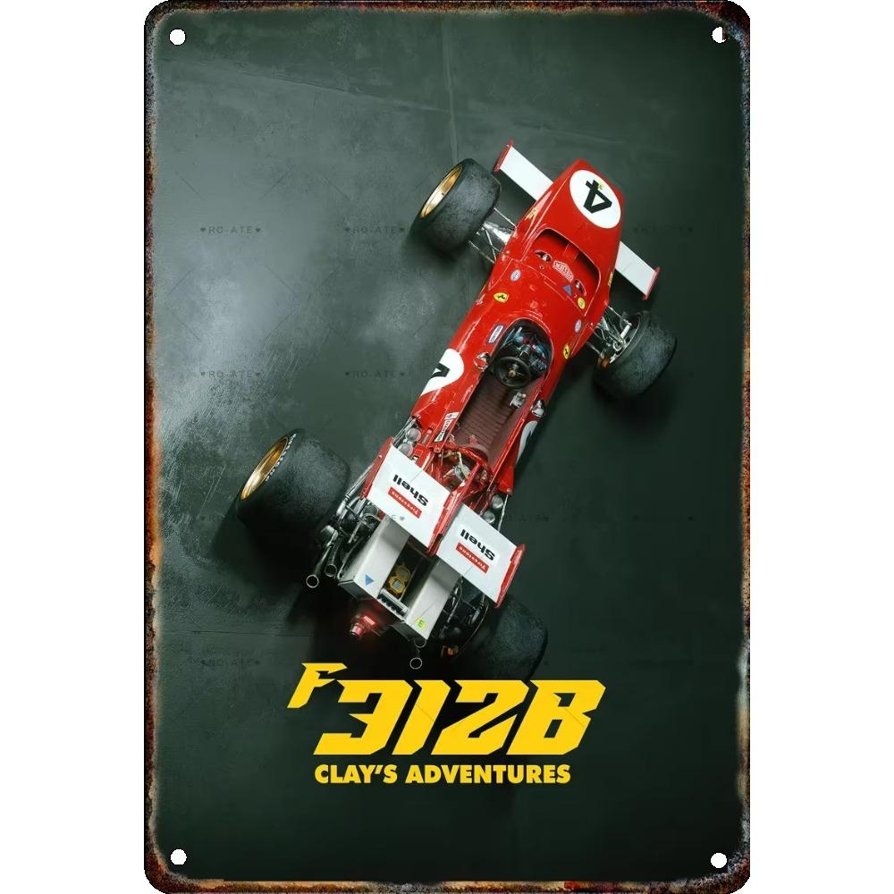 Vintage Formula Car Race Poster Home Garage Club Modern Wall Art Decorative Panel Mural Aesthetics