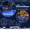 Penguin Luminous Snowman Wrought Iron Light Decoration Christmas Animation Frame Light String