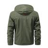 Herren Winddichter Parka mit abnehmbaren Ärmeln: Frühlings-/Herbst-Jacke mit mehreren Taschen, lockerer Schnitt, Übergröße, Freizeit-Arbeitskleidung